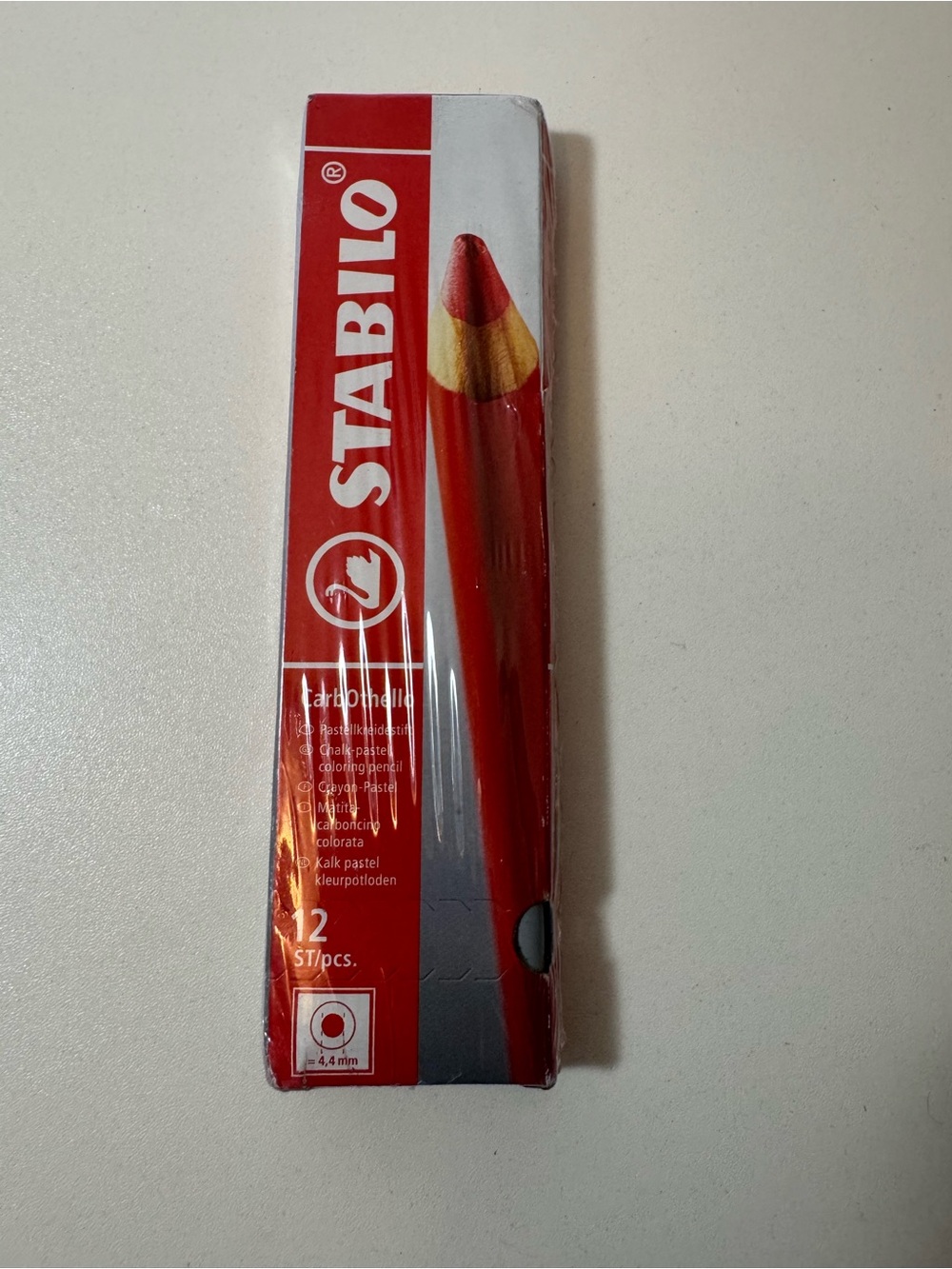 Red Chalk Paste Coloring Pencil Pack - 12 Pieces